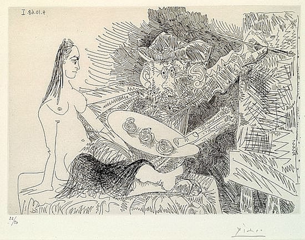 SANS TITRE (PEINTRE ET MODELE) by Pablo Picasso