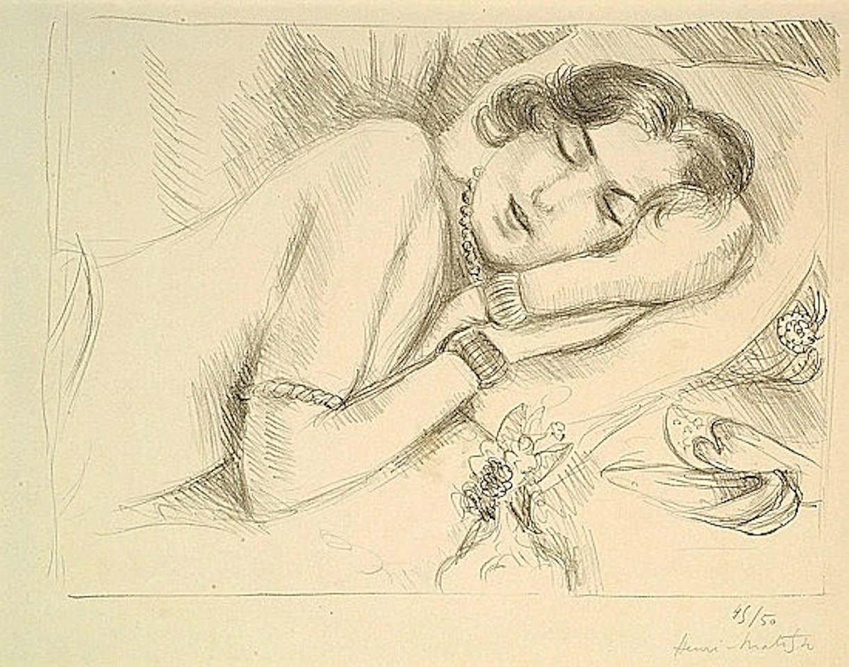 SLEEPING FIGURE WITH SLIPPERS by Henri Matisse