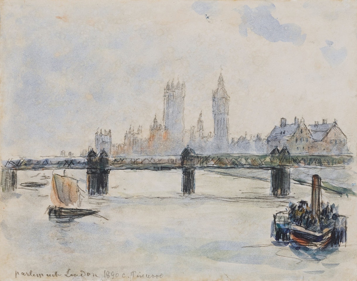 The Houses of Parliament by Camille Pissarro