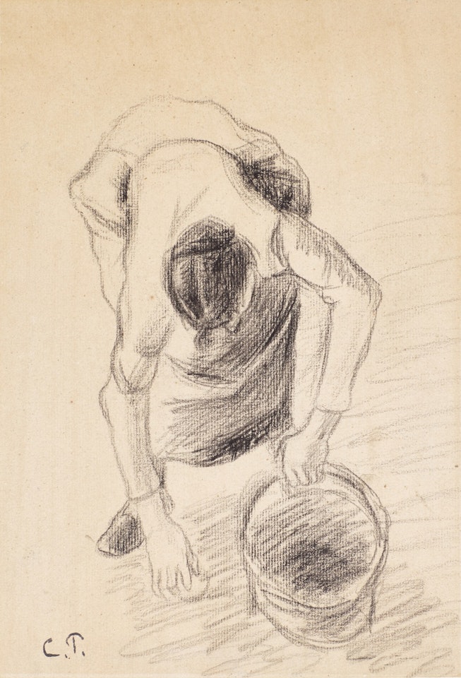 La cueillette des pommes by Camille Pissarro