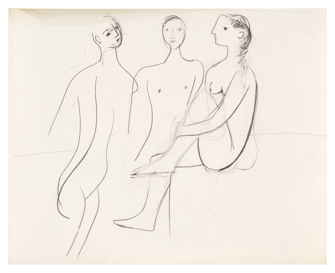 Etude de trois personnages by Pablo Picasso