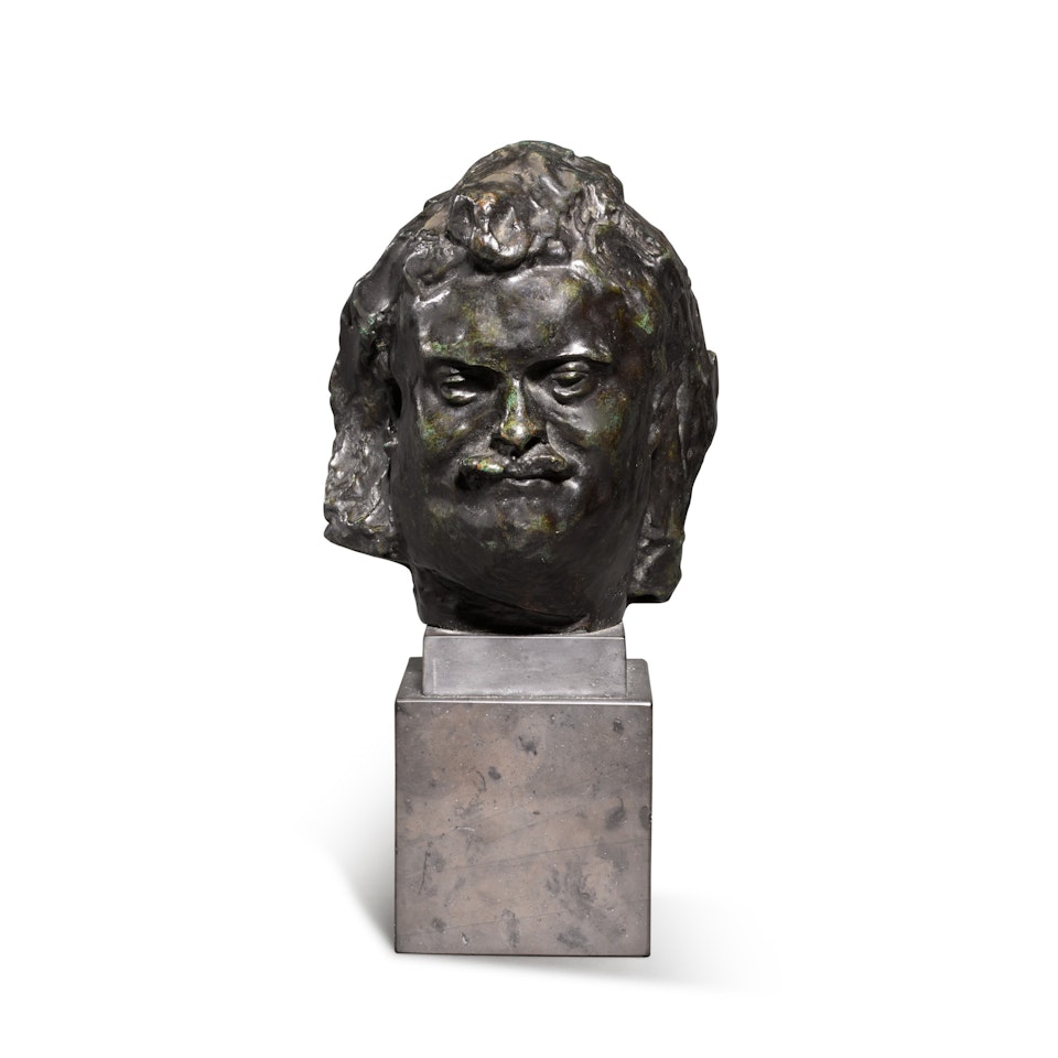 Étude dite type I pour la tête de Balzac dite ausi Tête de Balzac souriant by Auguste Rodin