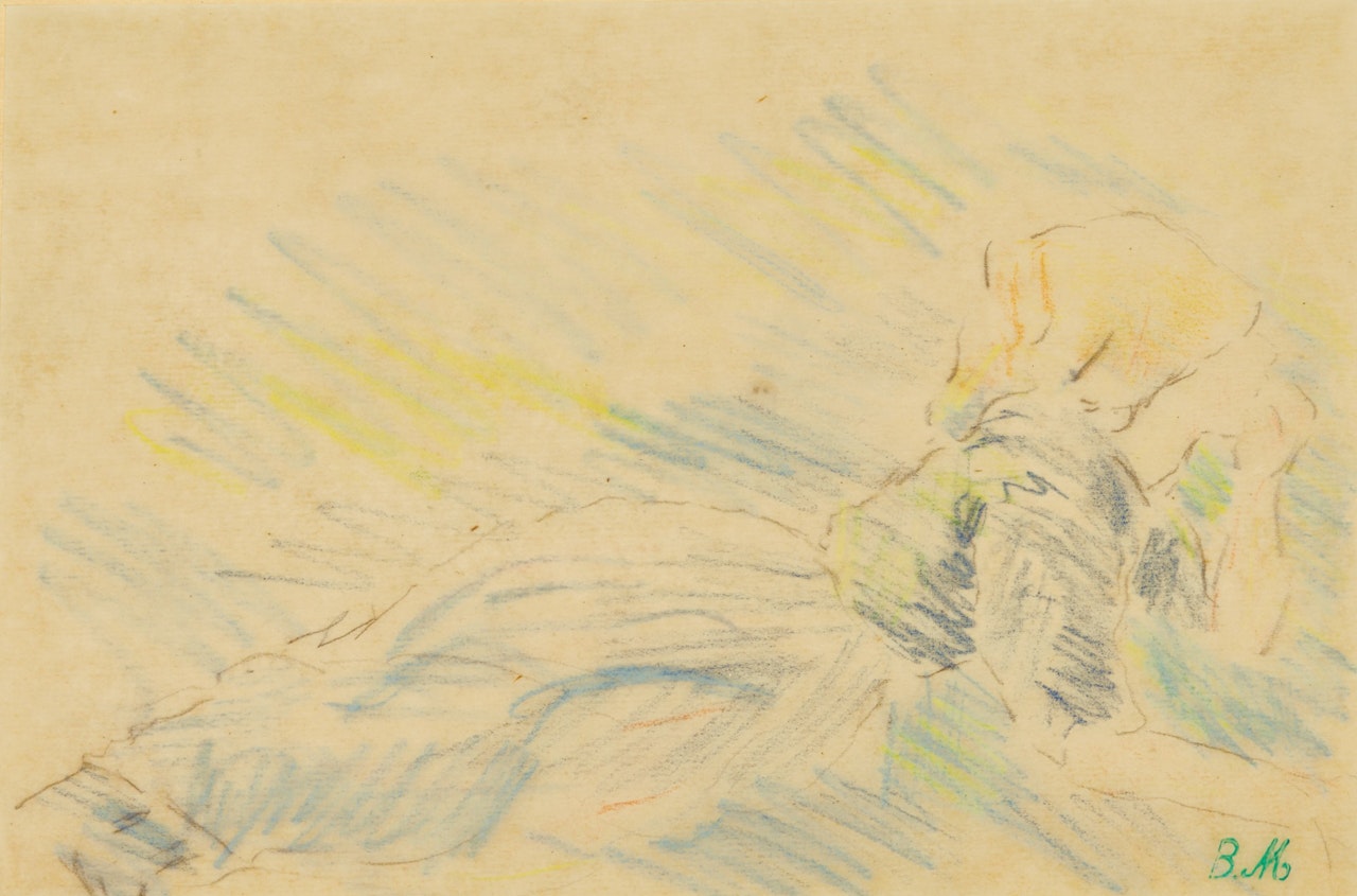 Paysanne allongée by Berthe Morisot