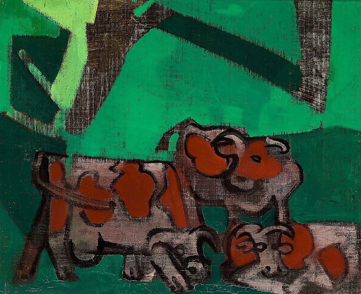 Vaches à l'ombre - Vaches sur un pré by Francisco Bores