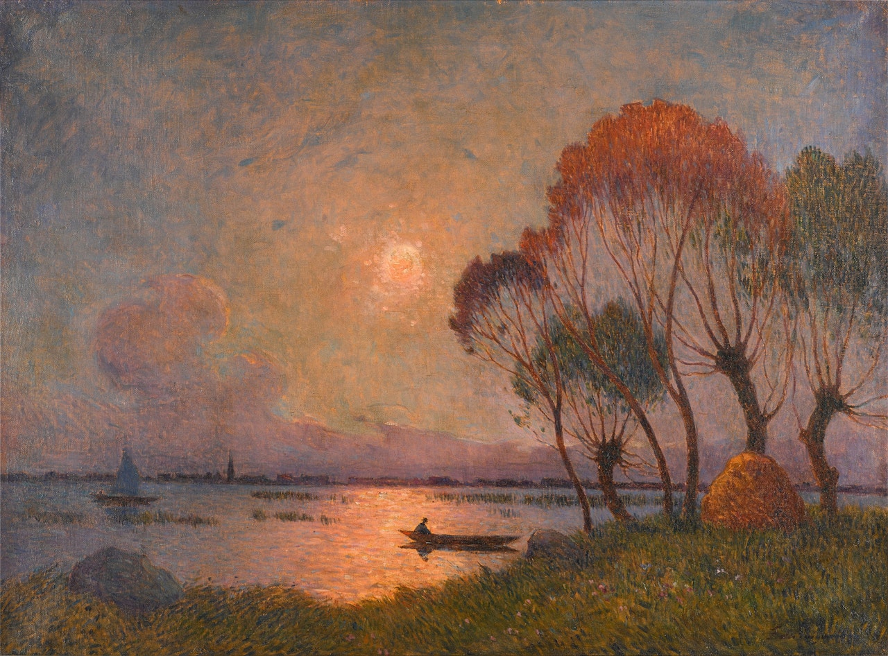 Coucher de soleil sur le marais by Ferdinand du Puigaudeau