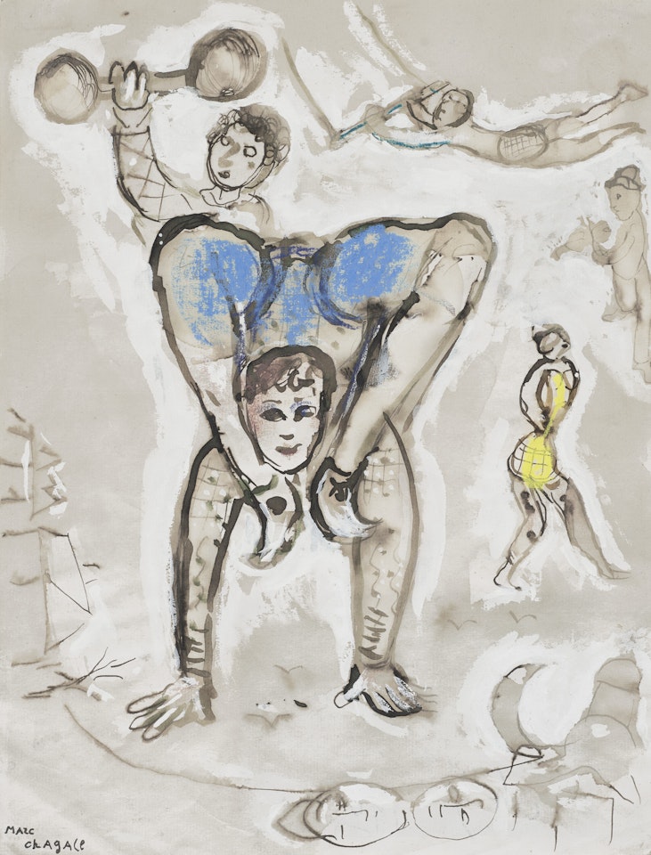 Les Acrobates by Marc Chagall