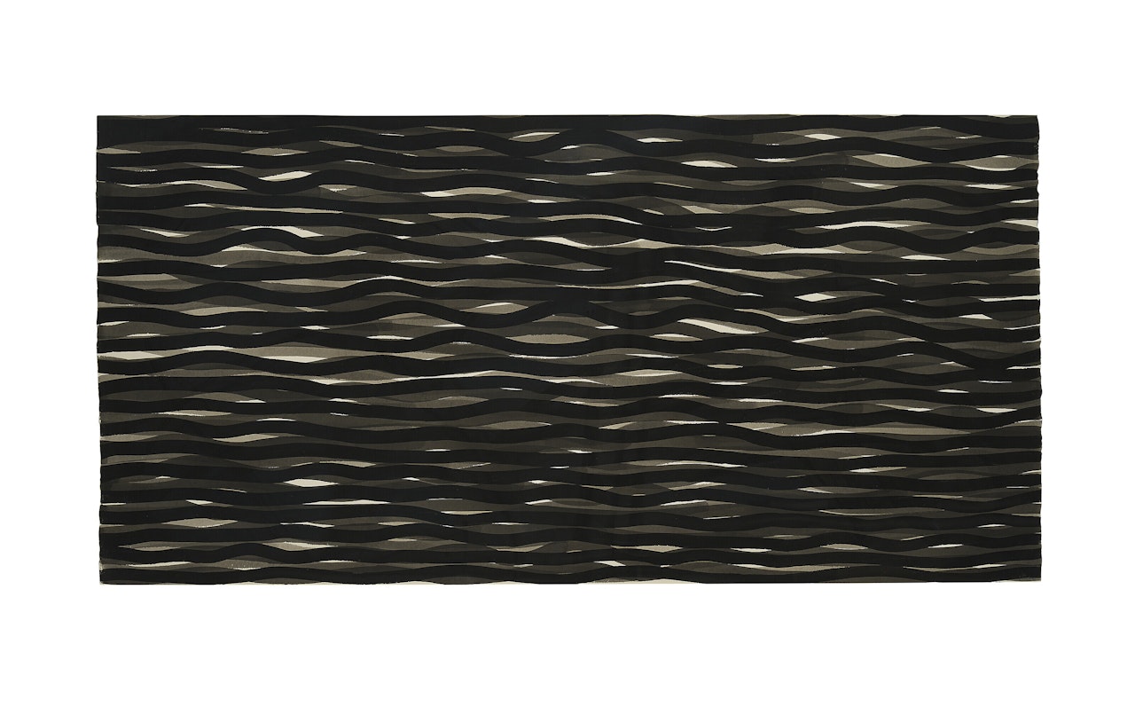 Horizontal Lines in Black and Gray by Sol LeWitt