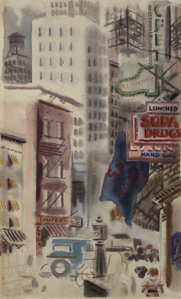 Downtown Manhattan by George Grosz
