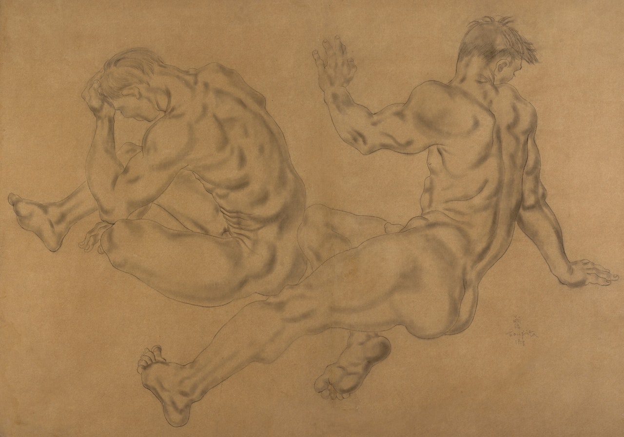 Deux académies d'hommes by Leonard Tsuguharu Foujita