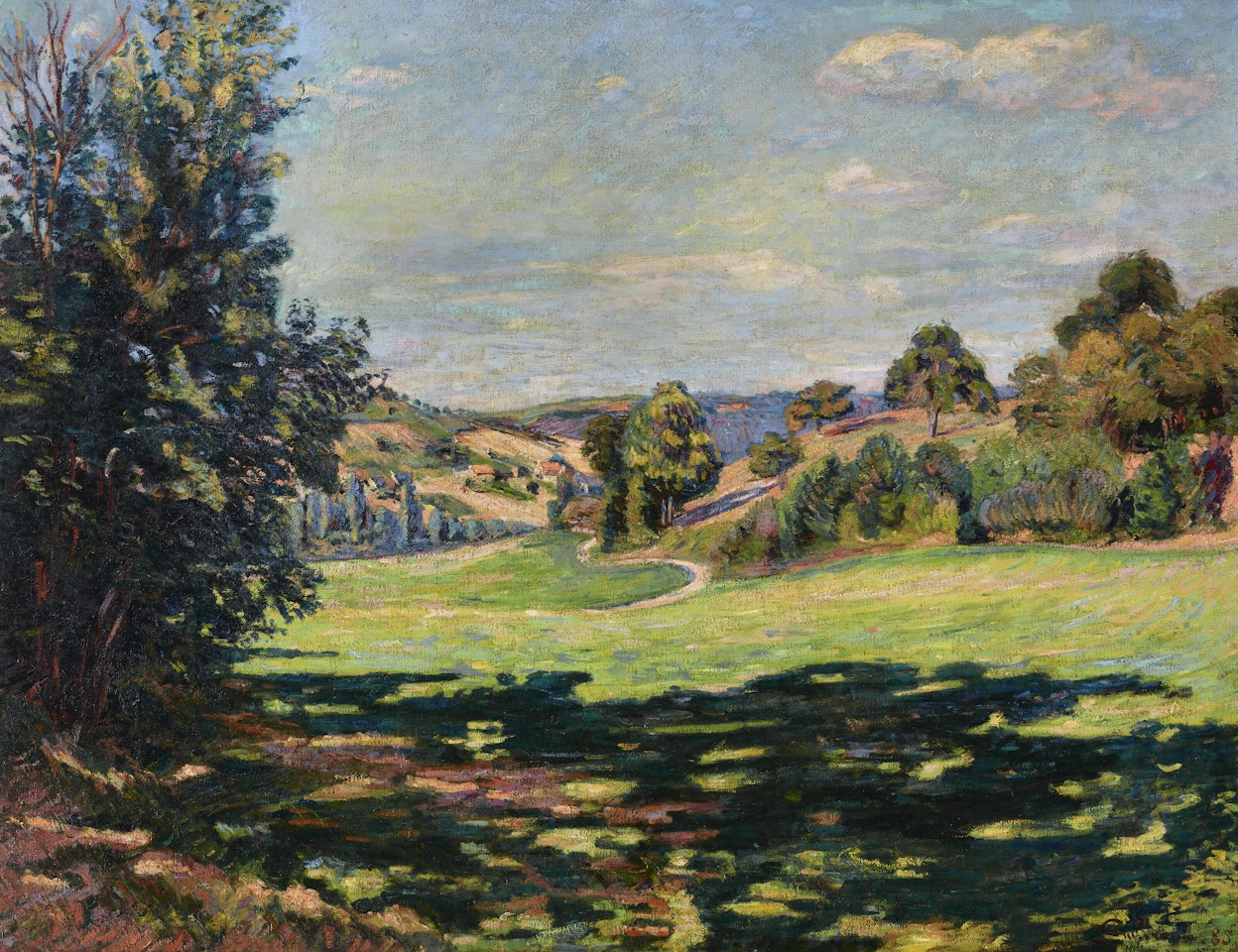 Village sur le coteau, vallée de Chevreuse by Armand Guillaumin
