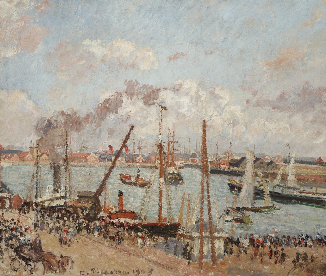 L'Anse des Pilotes, après-midi, temps ensoleillé, Le Havre by Camille Pissarro