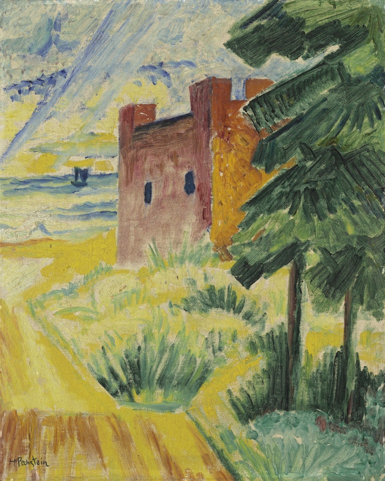 Rettungshaus in den Dünen by Max Pechstein