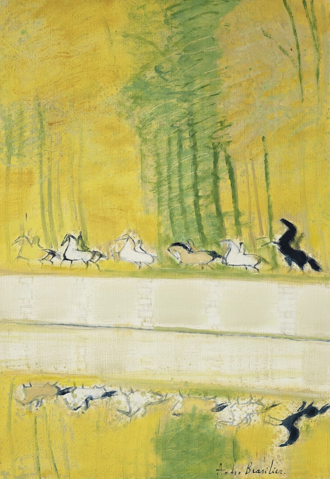 Cavalcade au bord du Cher by André Brasilier