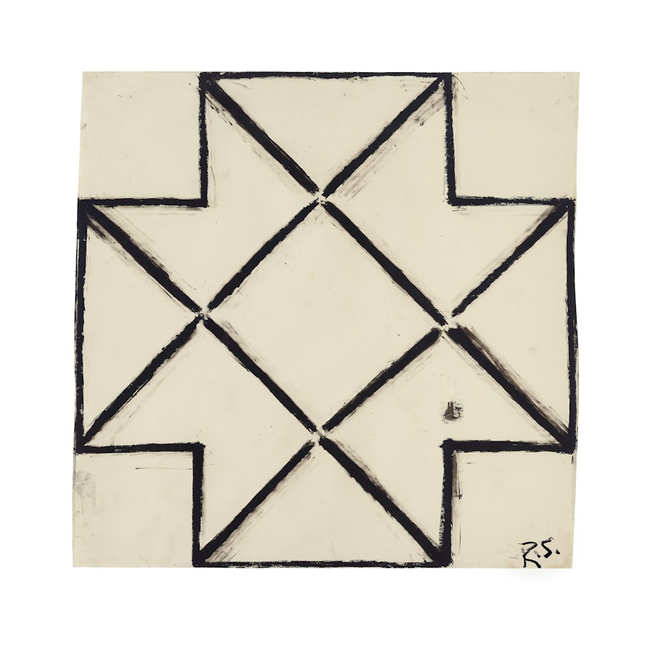 12 Plates in a Cross by Richard Serra