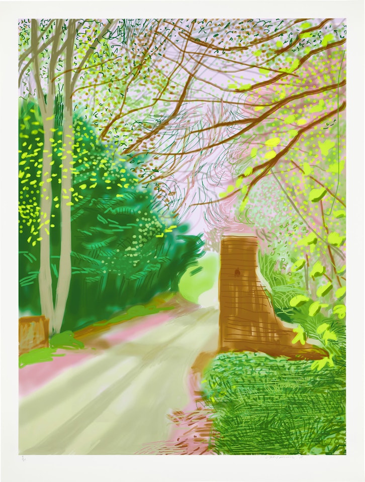 The Arrival of Spring in Woldgate, East Yorkshire in  (twenty eleven) - 17 April by David Hockney