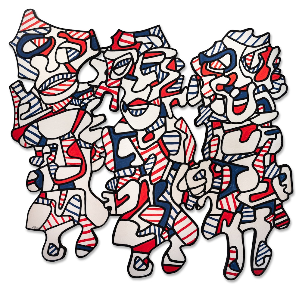 Les Trois promeneuses by Jean Dubuffet