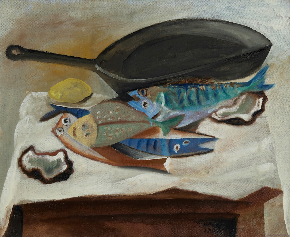 Nature morte. Poissons et poêle by Pablo Picasso