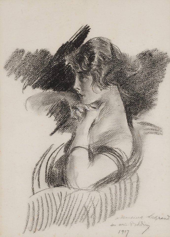 Portrait of a Girl (recto); Portrait of a Lady in a Hat (verso) by Giovanni Boldini