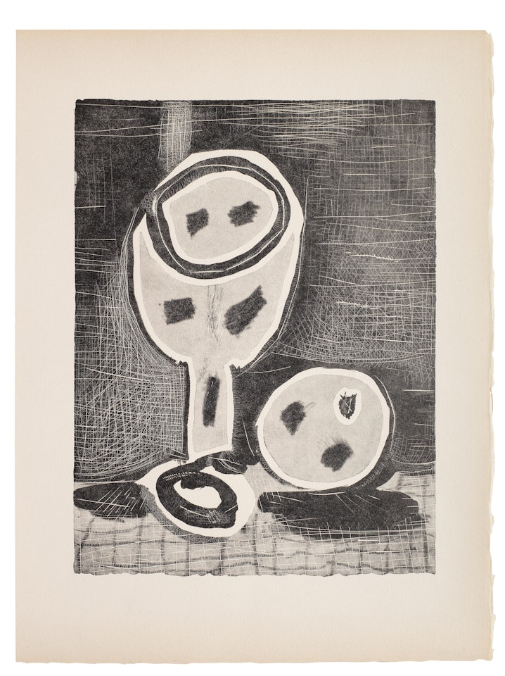 La Tasse noire; La Tasse et la Pomme; Nature Morte au Verre et a la Pomme by Pablo Picasso