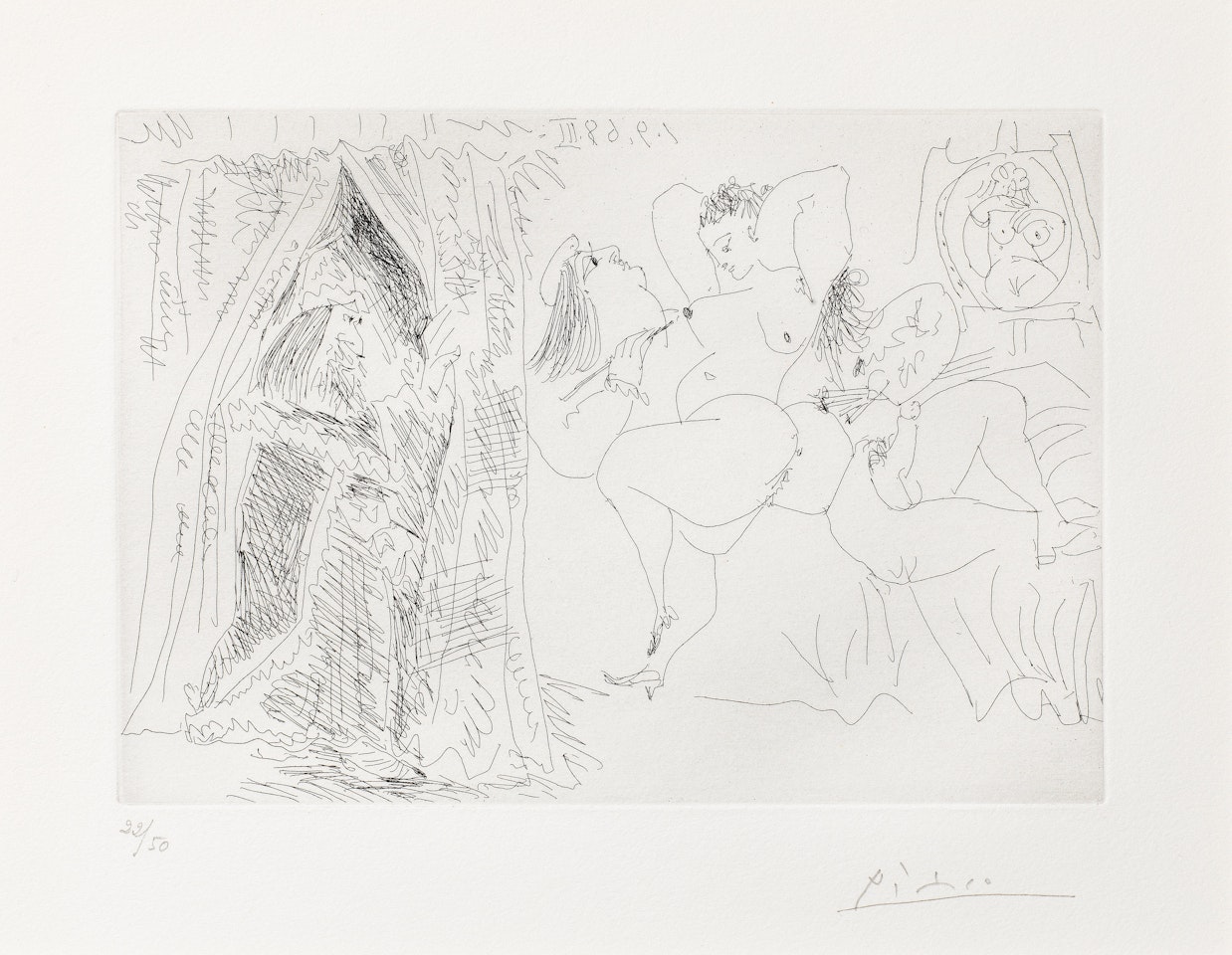 Raphaël et la Fornarina. VIII, from Series 347, 1968 by Pablo Picasso