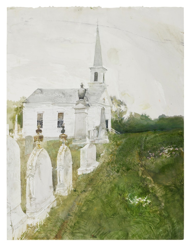 Ridge Church (Study for Shellback) by Andrew Wyeth
