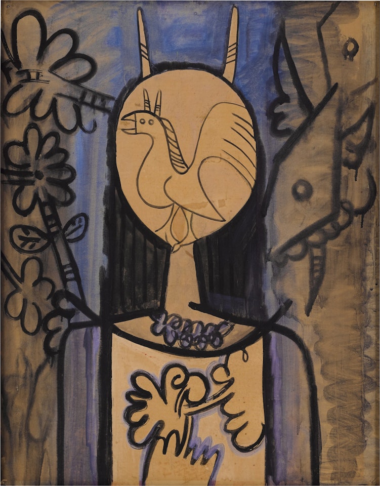 Femme-oiseau by Wifredo Lam