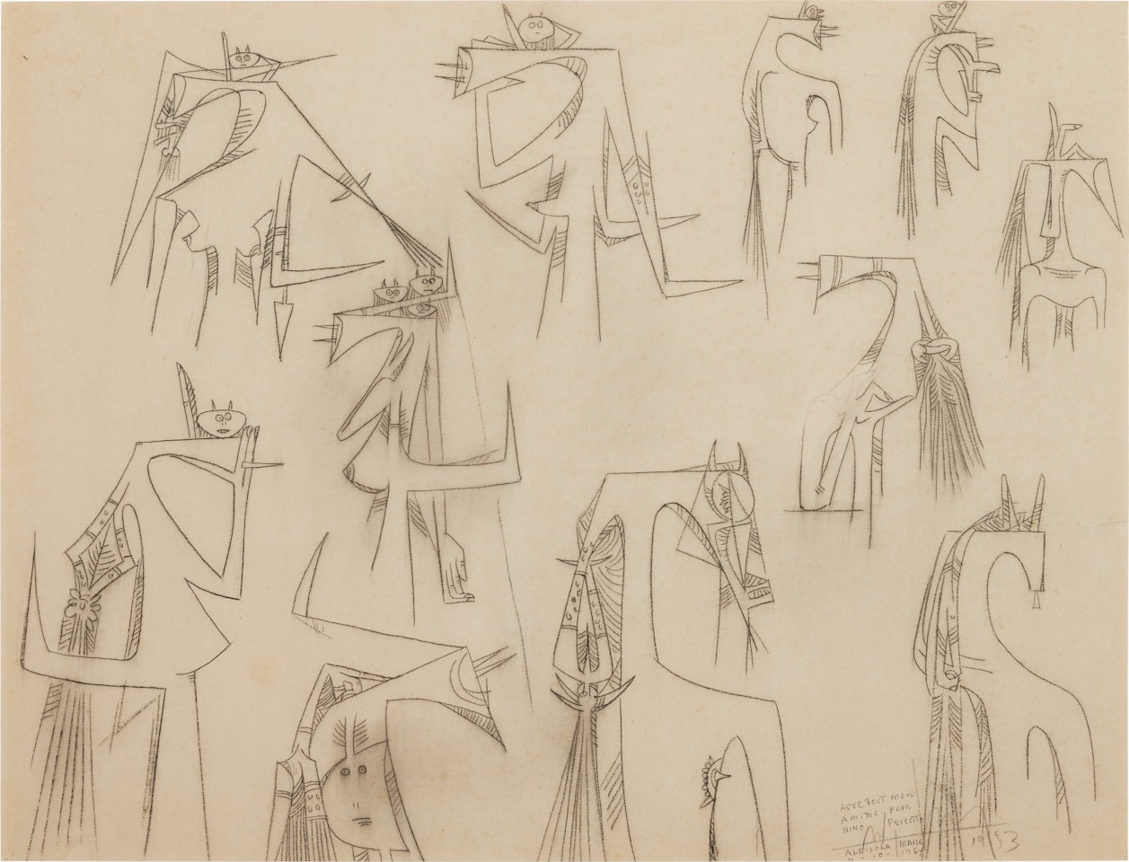 Femmes-cheval by Wifredo Lam