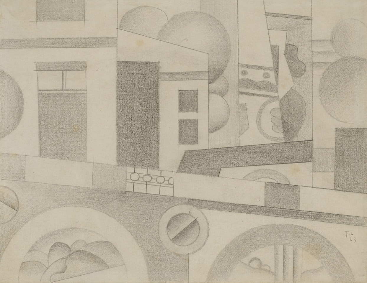 Étude pour “Le Remorqueur” (Architecture-Paysage) by Fernand Leger