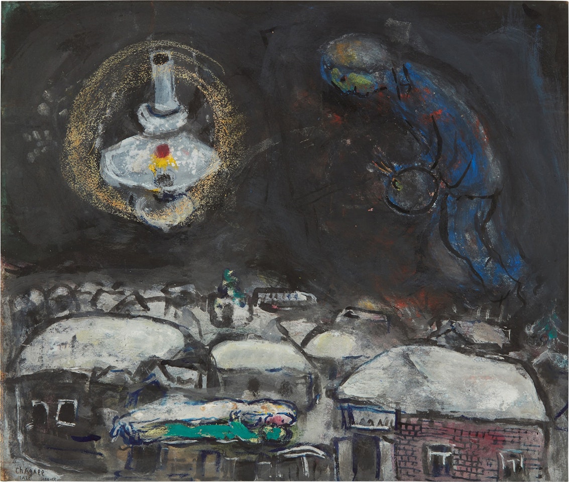 Peintre et village by Marc Chagall