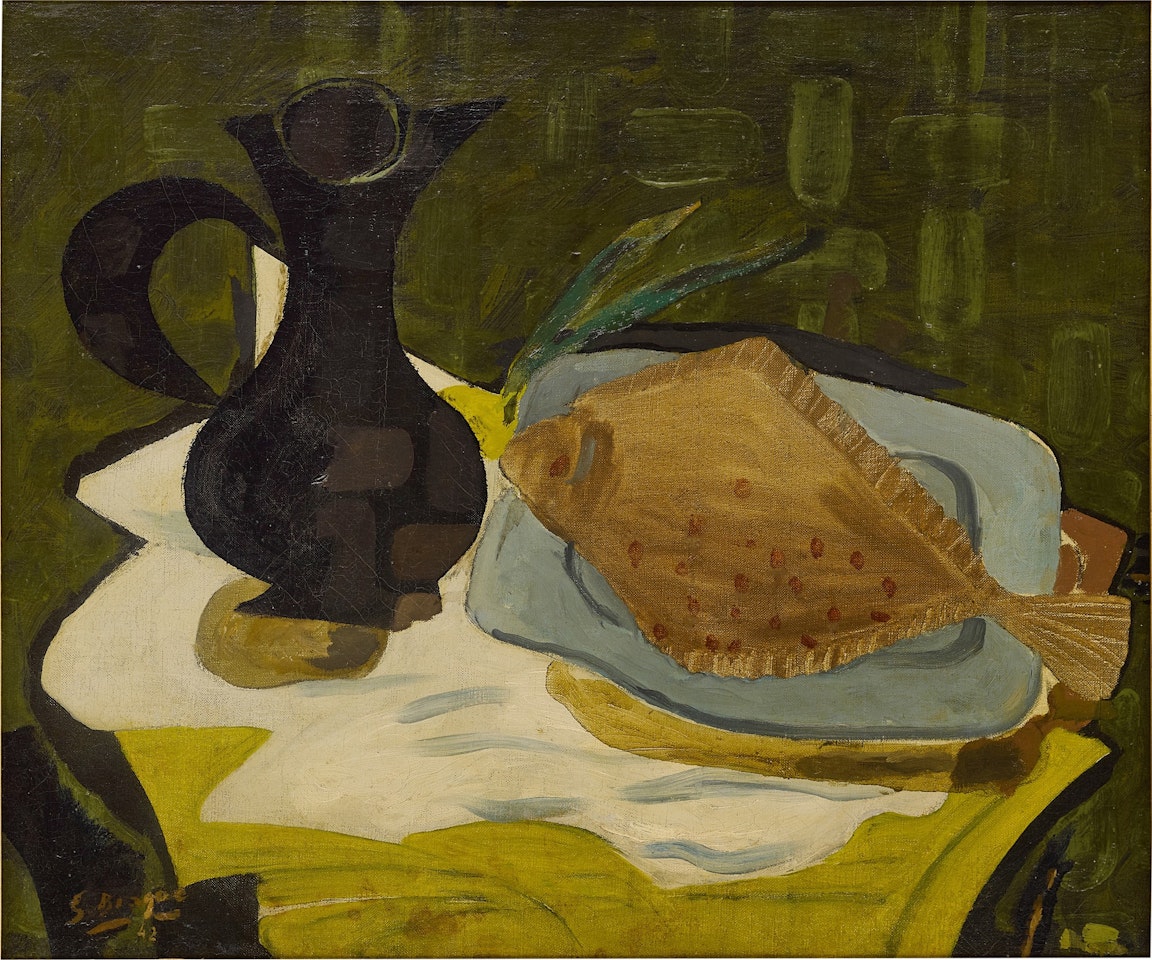 Pichet noir et limande by Georges Braque