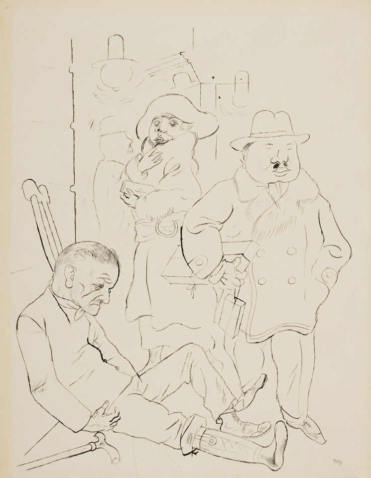 I Have Done My Part Plundering in Your Business (Careful Don't Trip!) from The Robbers Series (A Double-Sided Work) by George Grosz