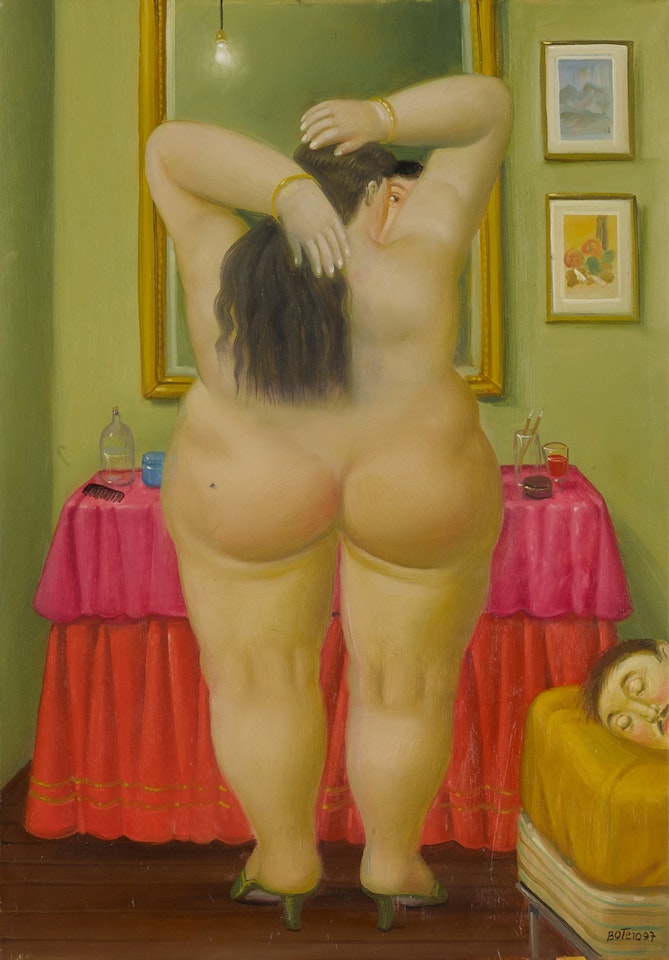The Bedroom by Fernando Botero