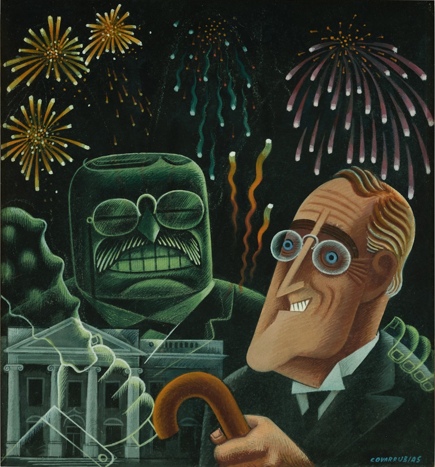 Impossible Interviews - No. 19: Theodore Roosevelt vs. Franklin Delano Roosevelt by Miguel Covarrubias