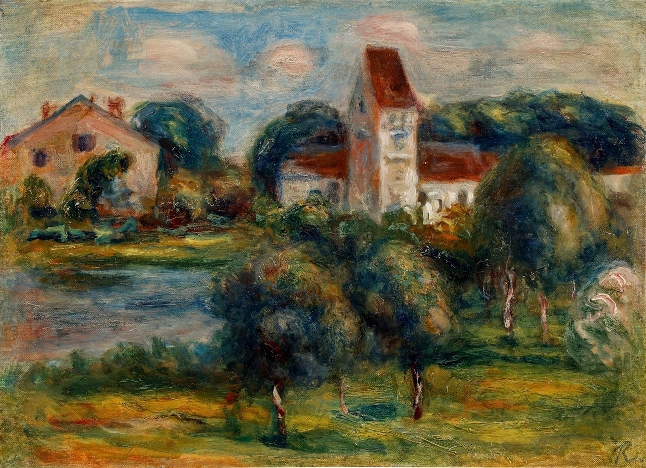 Église et verger, paysage de Bretagne by Pierre-Auguste Renoir