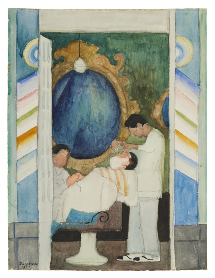 El peluquero by Diego Rivera