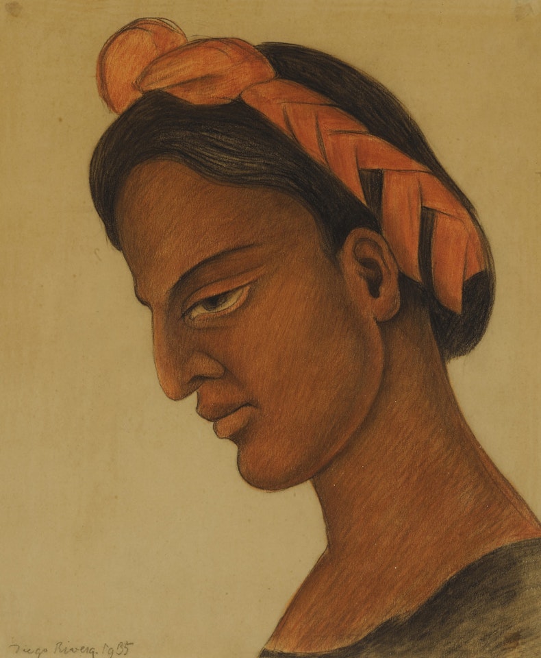 Perfil de tehuana by Diego Rivera
