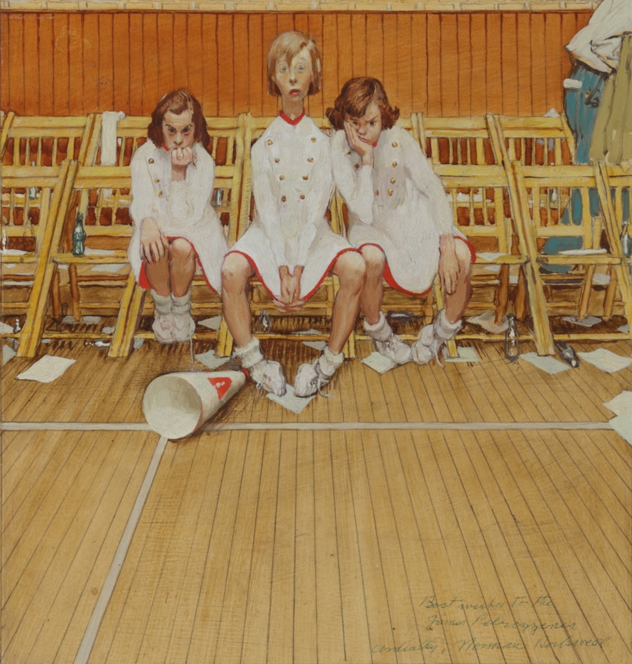 Study for "Cheerleaders by Norman Rockwell
