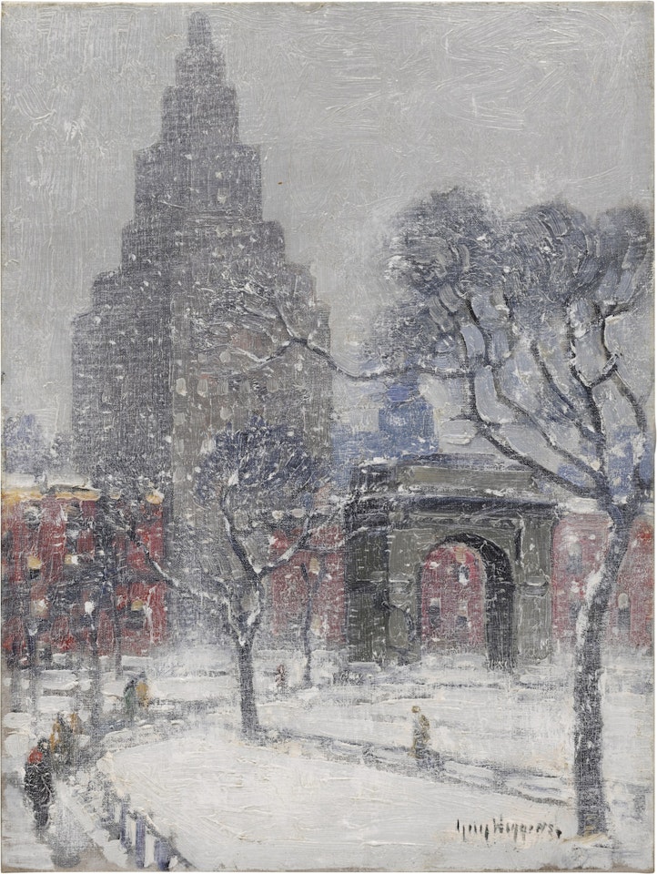 Washington Square, Winter, New York by Guy Carleton Wiggins