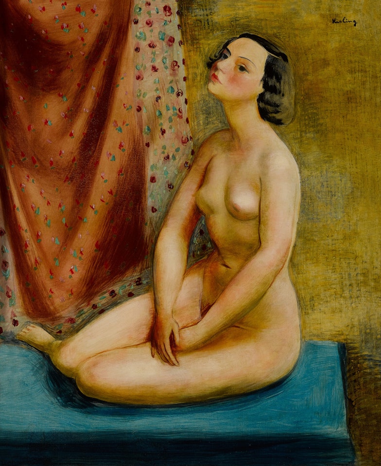 Nu assis by Moïse Kisling