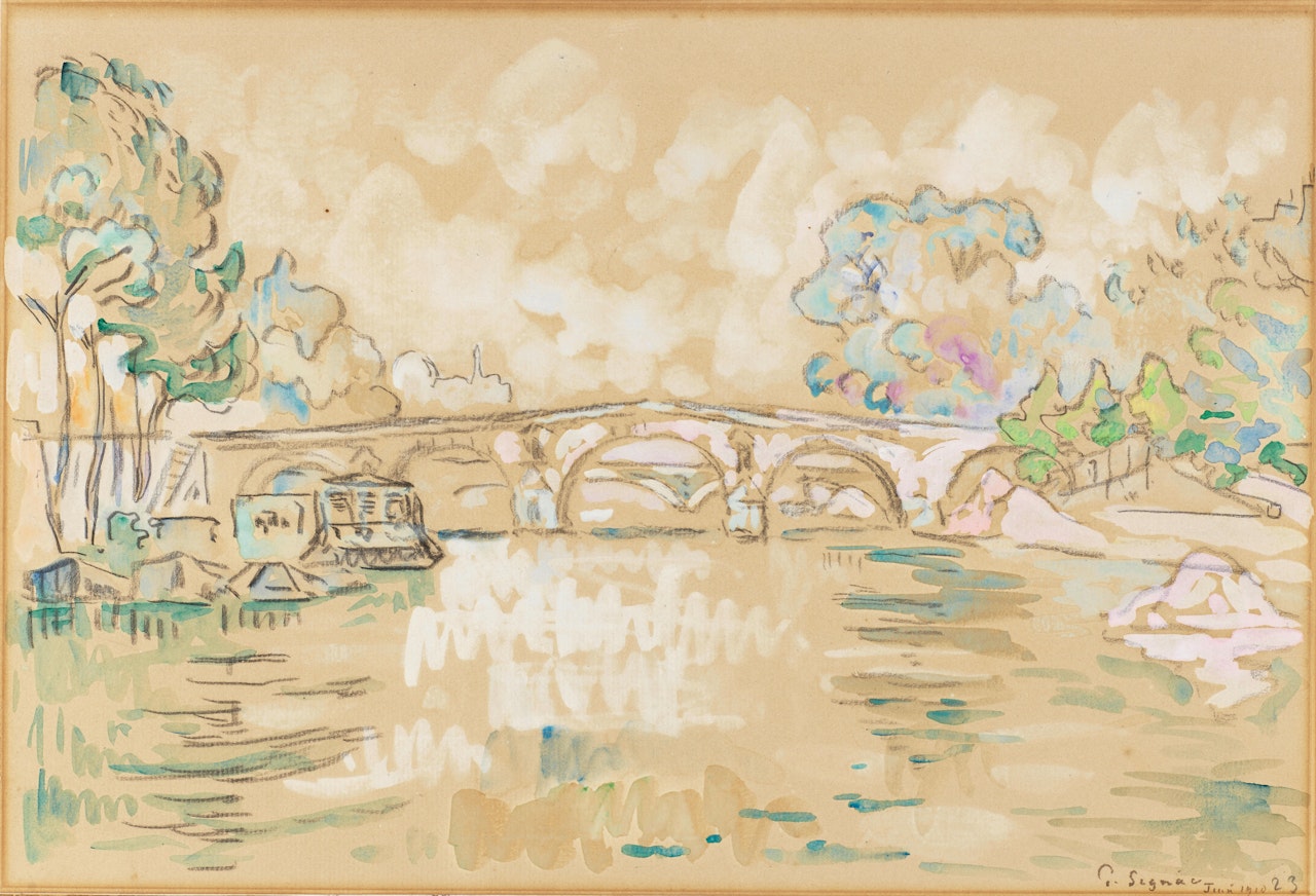 Paris. Le pont Marie by Paul Signac