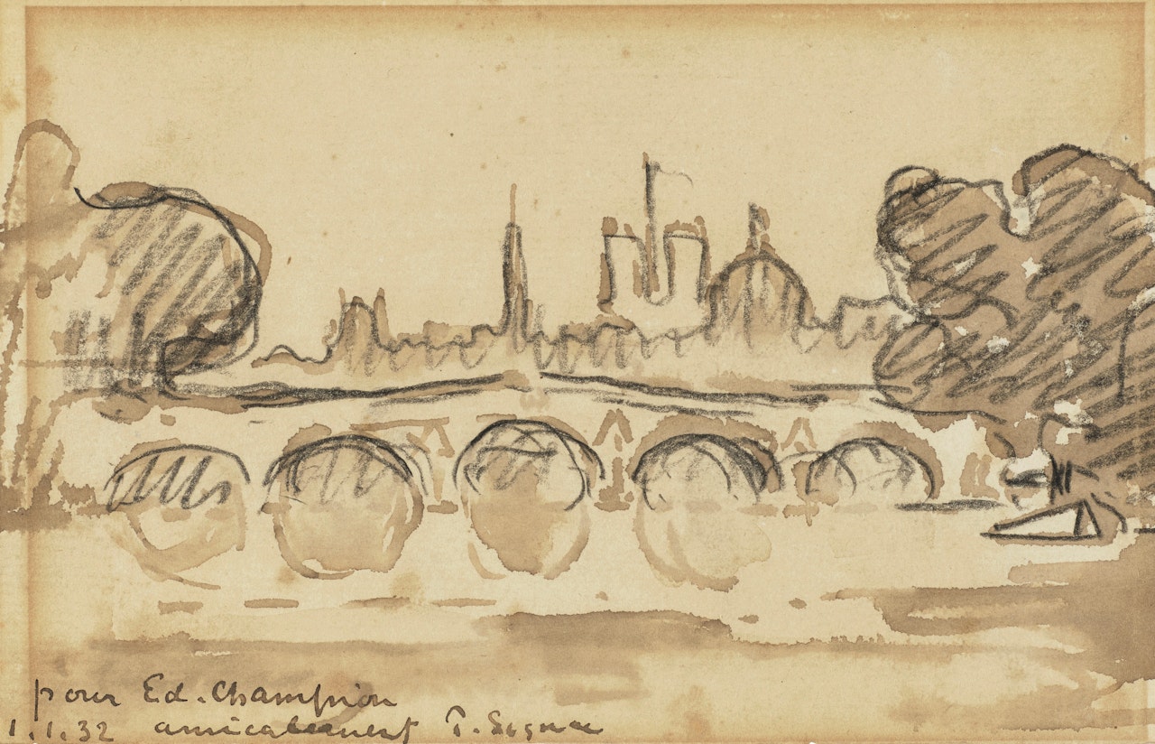 Paris. Le pont Marie by Paul Signac