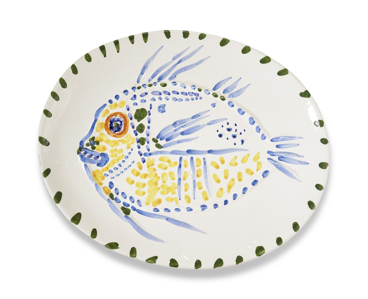 Poisson fond blanc (A.R. 168) by Pablo Picasso