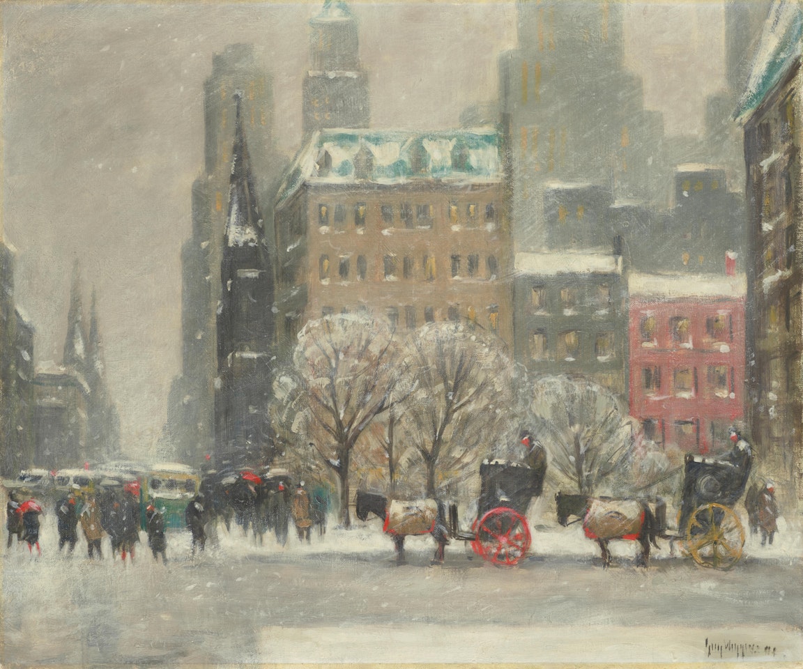 Winter's Day at the Plaza by Guy Carleton Wiggins
