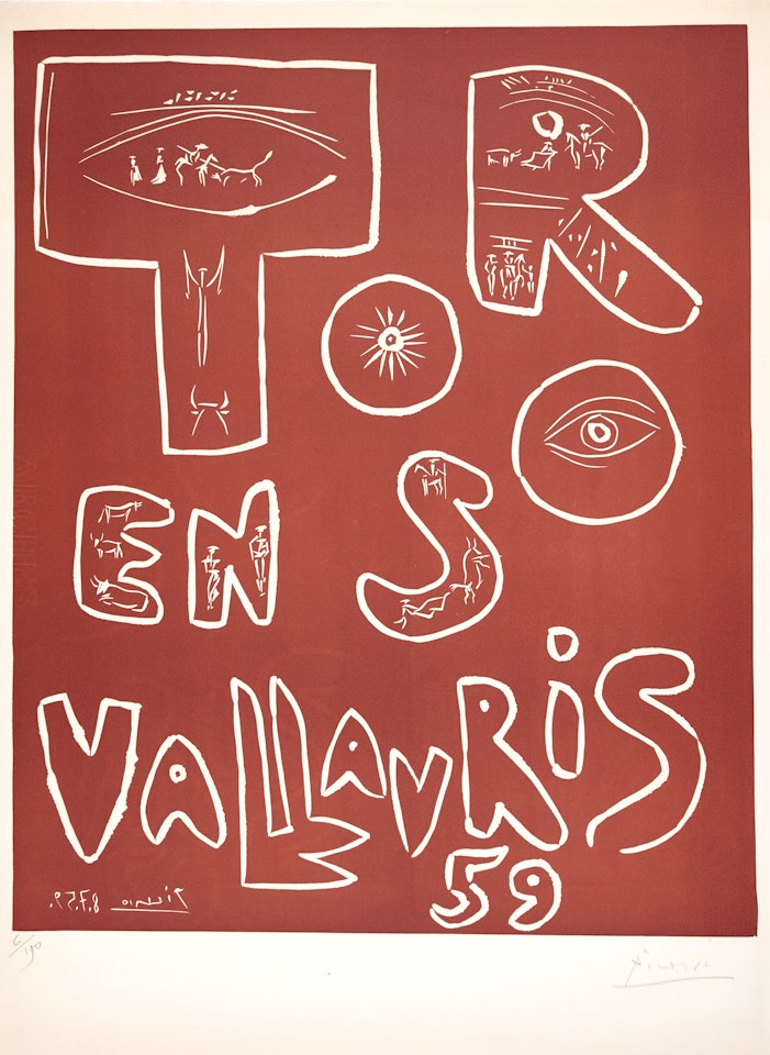 Toros en Vallauris 59 (B. 1287; Ba. 1218; Czw. 34; PP. L-039) by Pablo Picasso