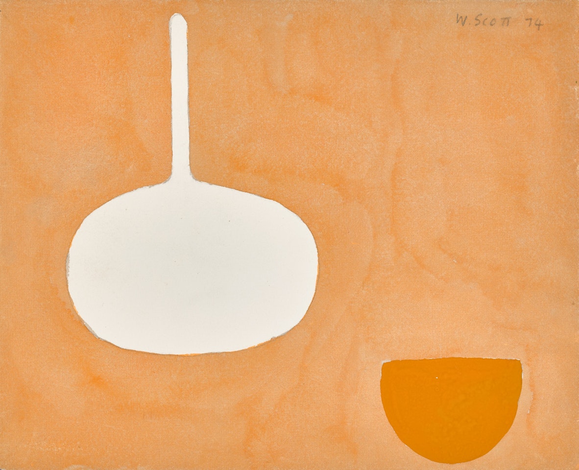 Still Life Orange Theme XVIII/L | Nature morte thème orange XVIII/L by William Scott