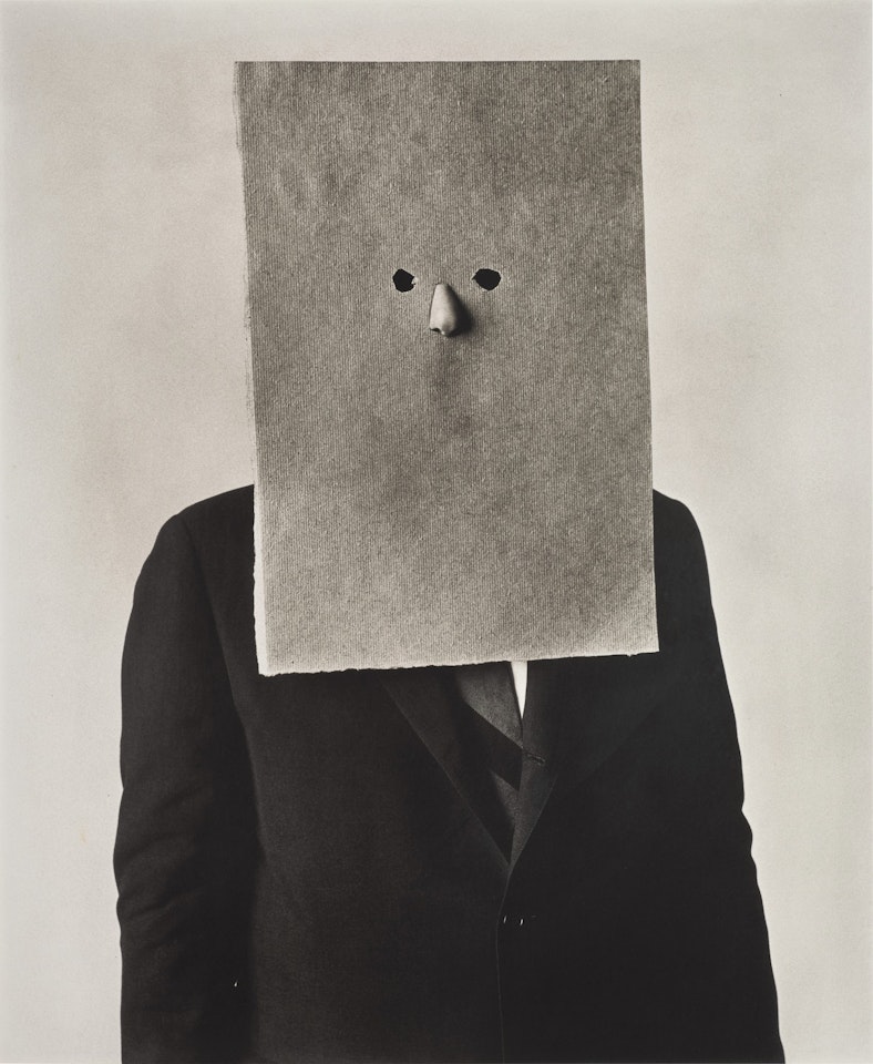 Steinberg in Nose Mask by Irving Penn