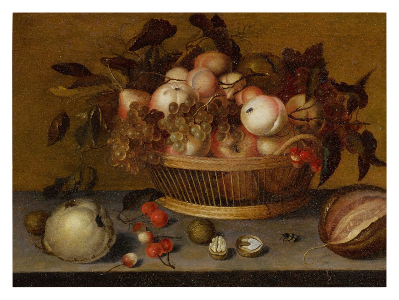 Still Life of a basket of fruit by Jan Davidsz de Heem