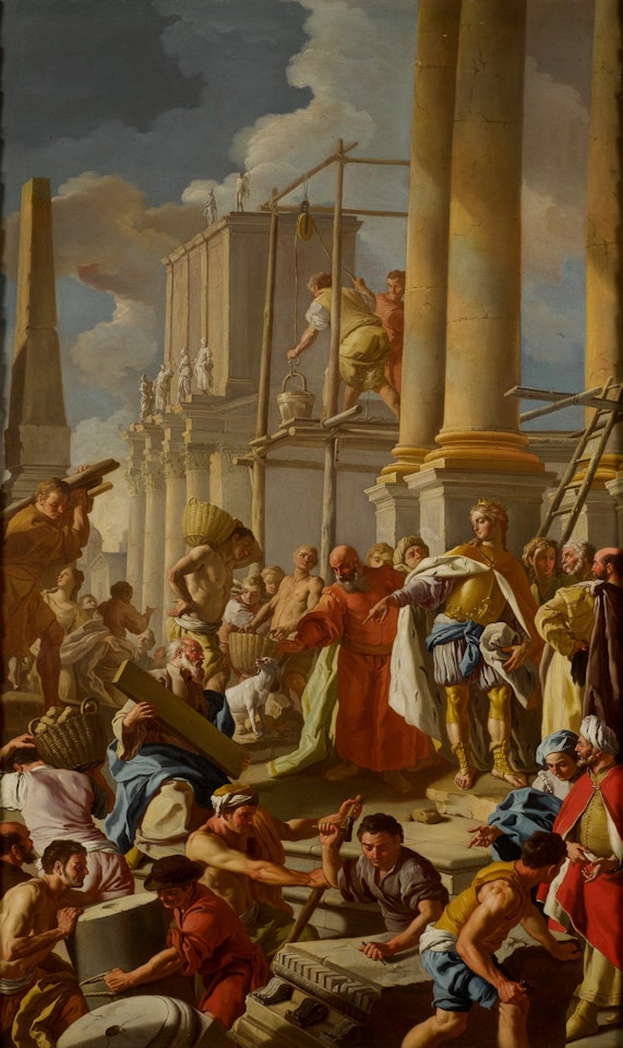 Robert of Anjou Witnessing the Construction of the Church of Santa Chiara, Naples by Francesco de Mura
