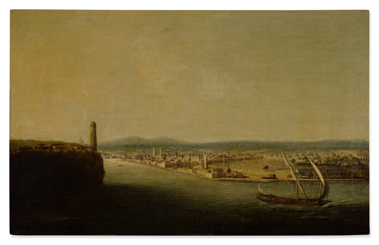 View of Havana Harbor by Spanish School