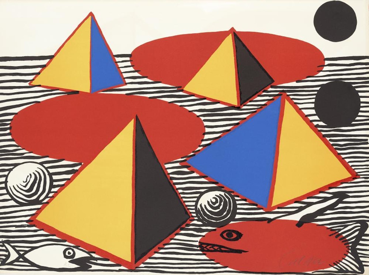 Pyramides et poissons (pour Louisiana) by Alexander Calder